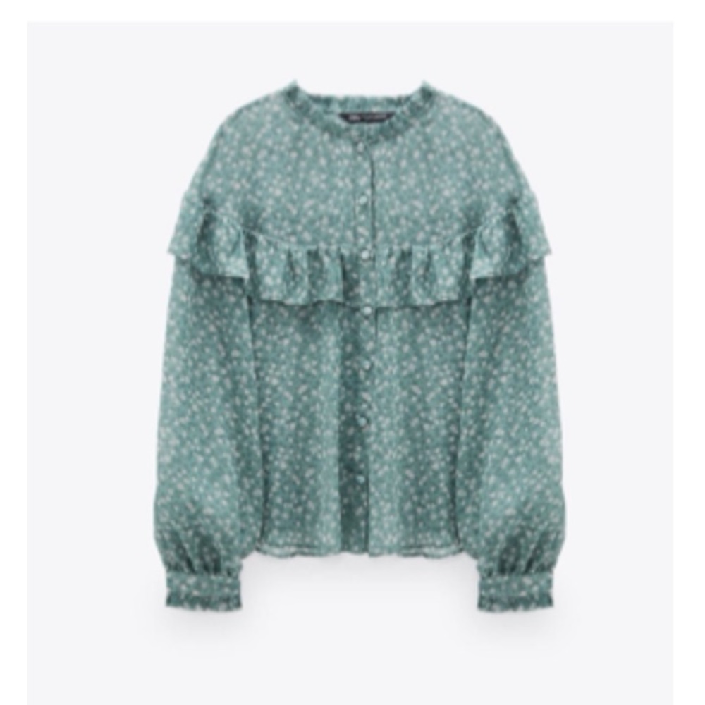 Zara’s ruffled printed blouse - Picture 3 of 6
